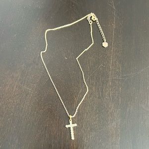 Petite Cross Necklace, Rose Gold